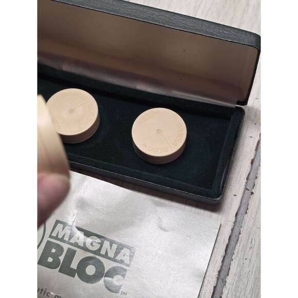 Magna Bloc Neodymium Therapeutic Magnets By Amway 3 With Box 1999 - Picture 8 of 10